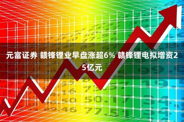 元富证券 赣锋锂业早盘涨超6% 赣锋锂电拟增资25亿元